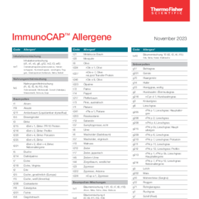 ImmunoCAP Allergenübersicht